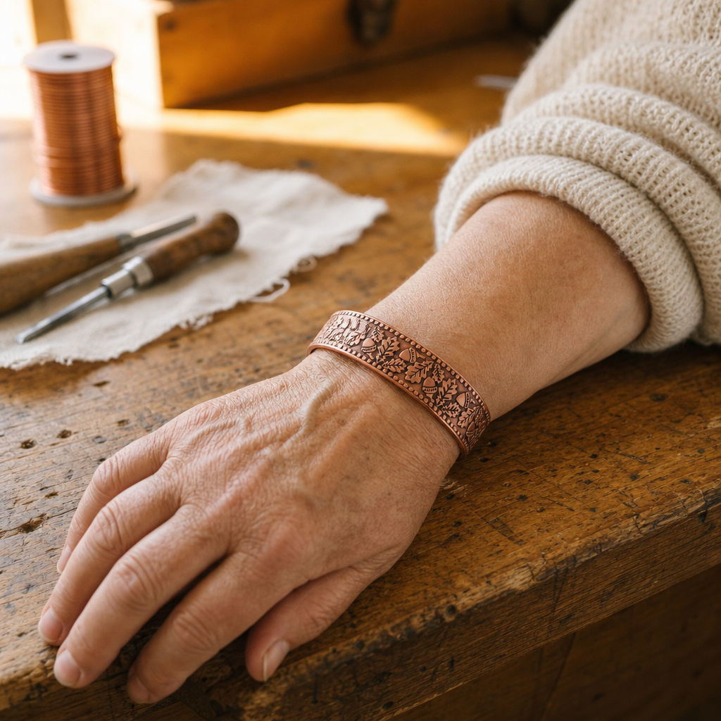 Pulsera de Cobre Madera