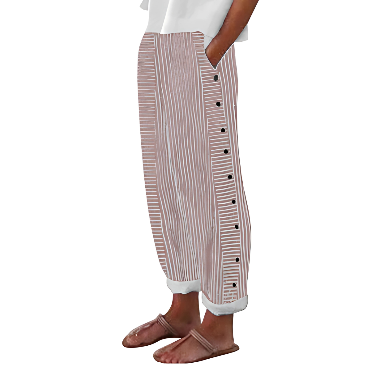 Dagny | Pantalón de Rayas de Verano