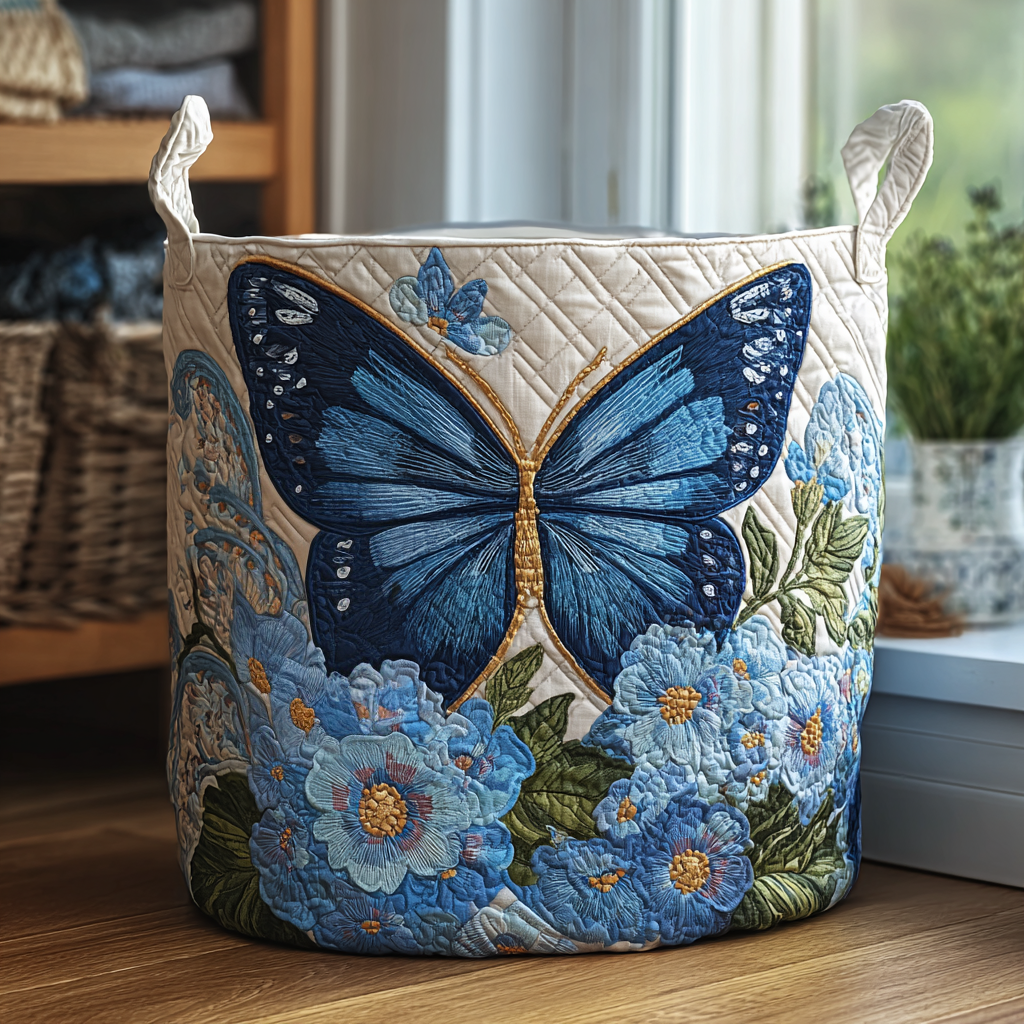 Alma™ | Cesto de Ropa Acolchado Mariposas Serenas