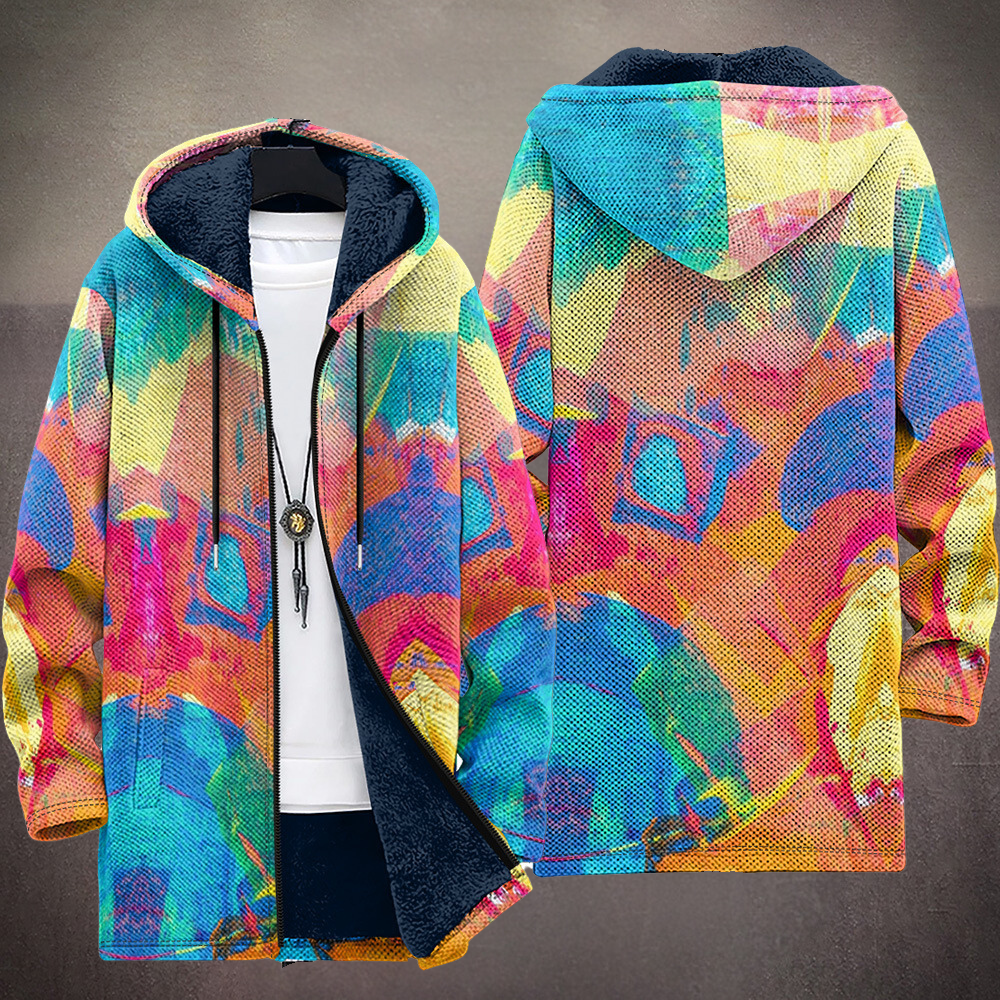 Tamara | Chaqueta con Capucha y Estampado Arcoíris