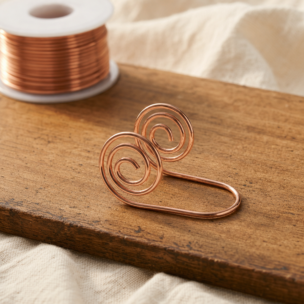 Espiral de Mano de Cobre Flujo
