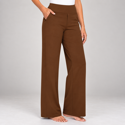 Encarni | Pantalón Elástico de Tiro Alto y Pierna Recta