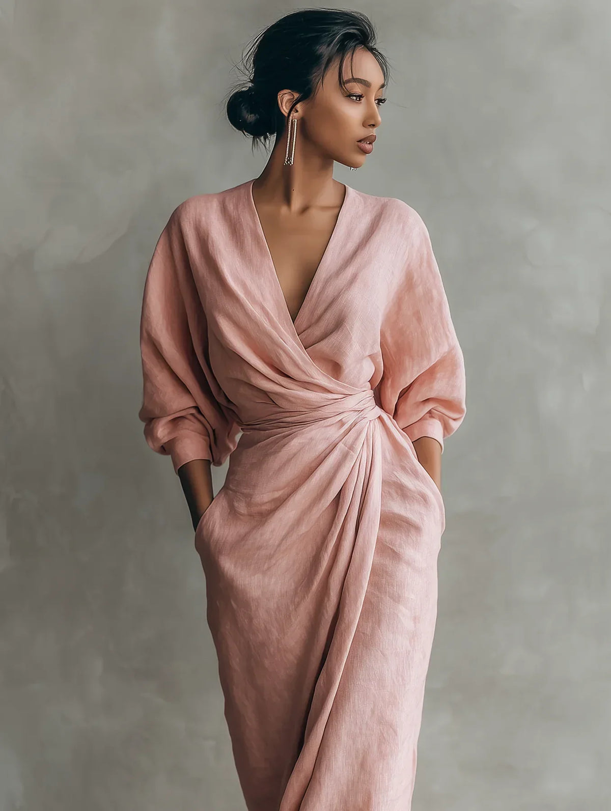 Alba | Vestido Maxi Cruzado con Escote en V