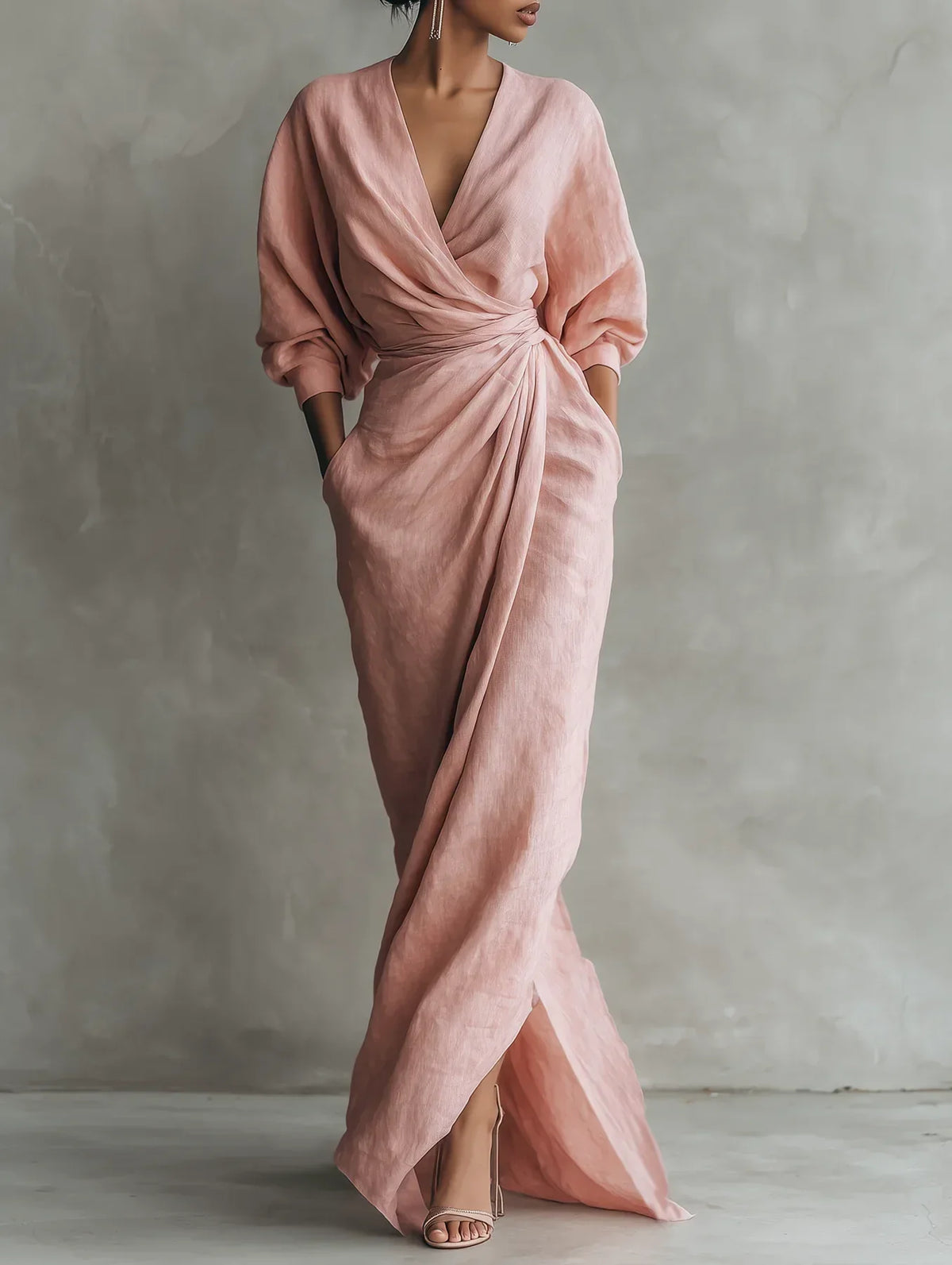 Alba | Vestido Maxi Cruzado con Escote en V