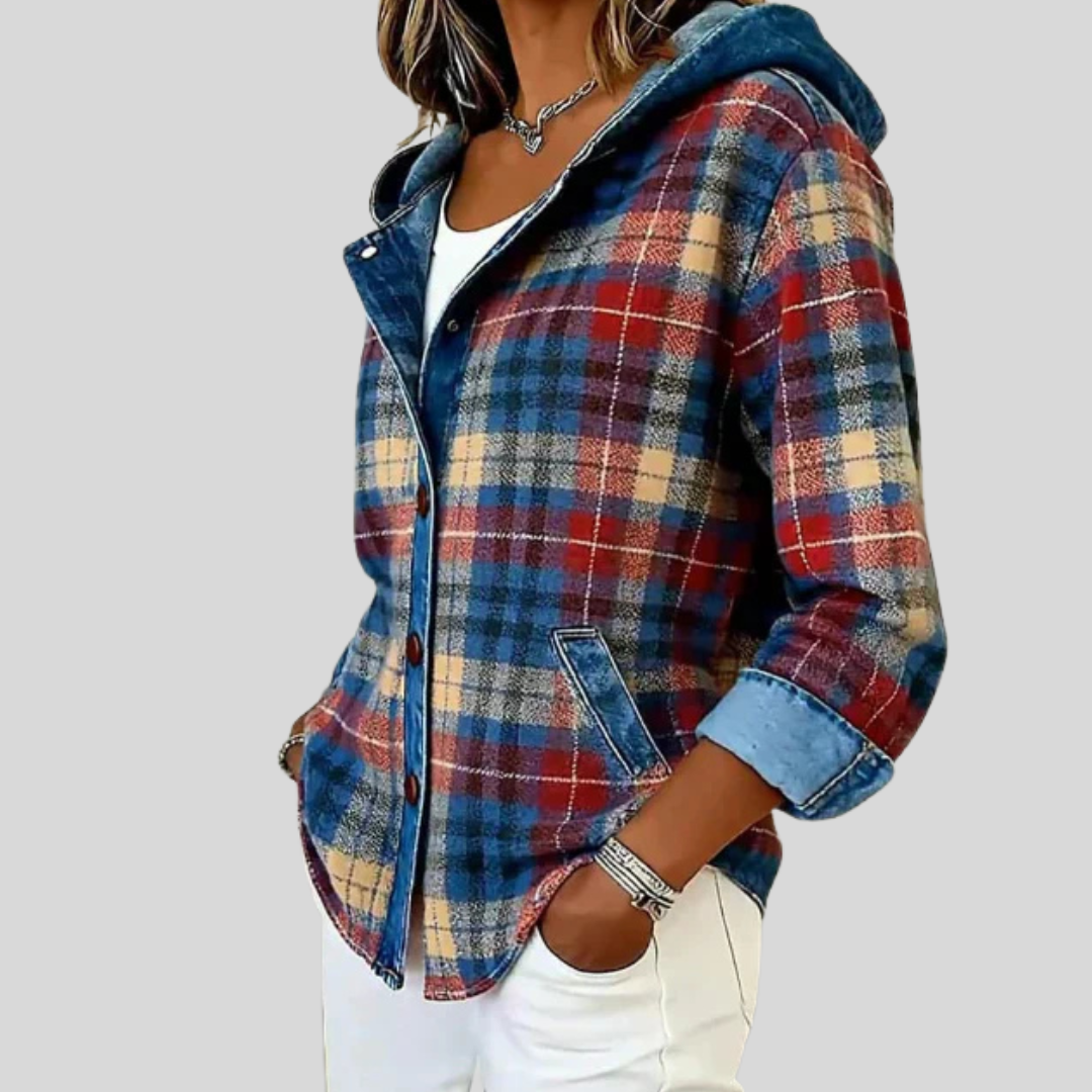 Angelines | Sobrecamisa de Cuadros Forrada con Capucha