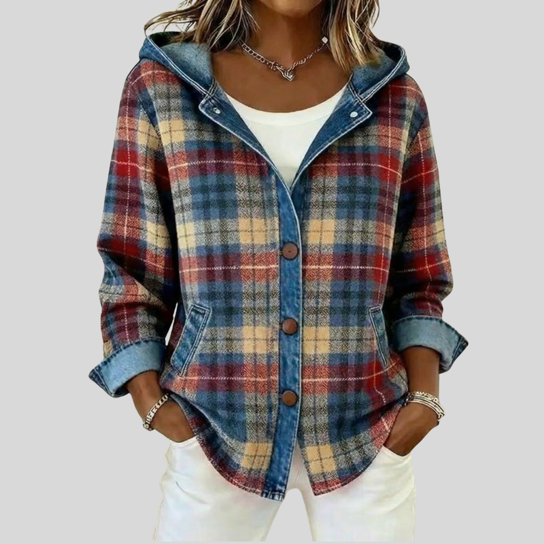 Angelines | Sobrecamisa de Cuadros Forrada con Capucha