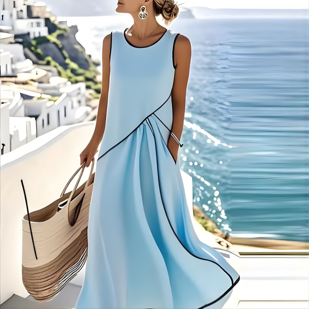 Saige™ | Vestido Midi de Rayas