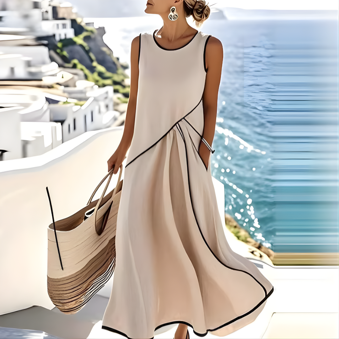 Saige™ | Vestido Midi de Rayas