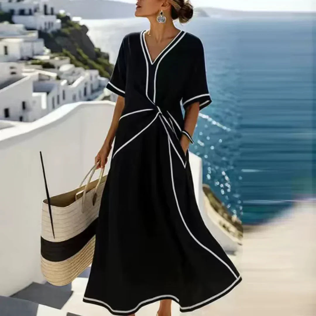 Santorini™ | Vestido Fluido Favorecedor