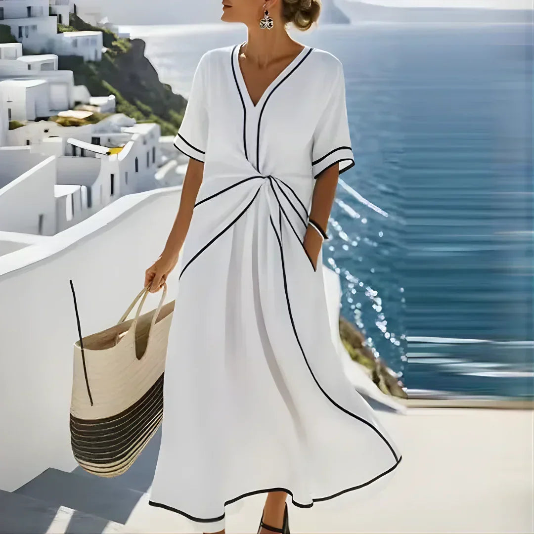 Santorini™ | Vestido Fluido Favorecedor