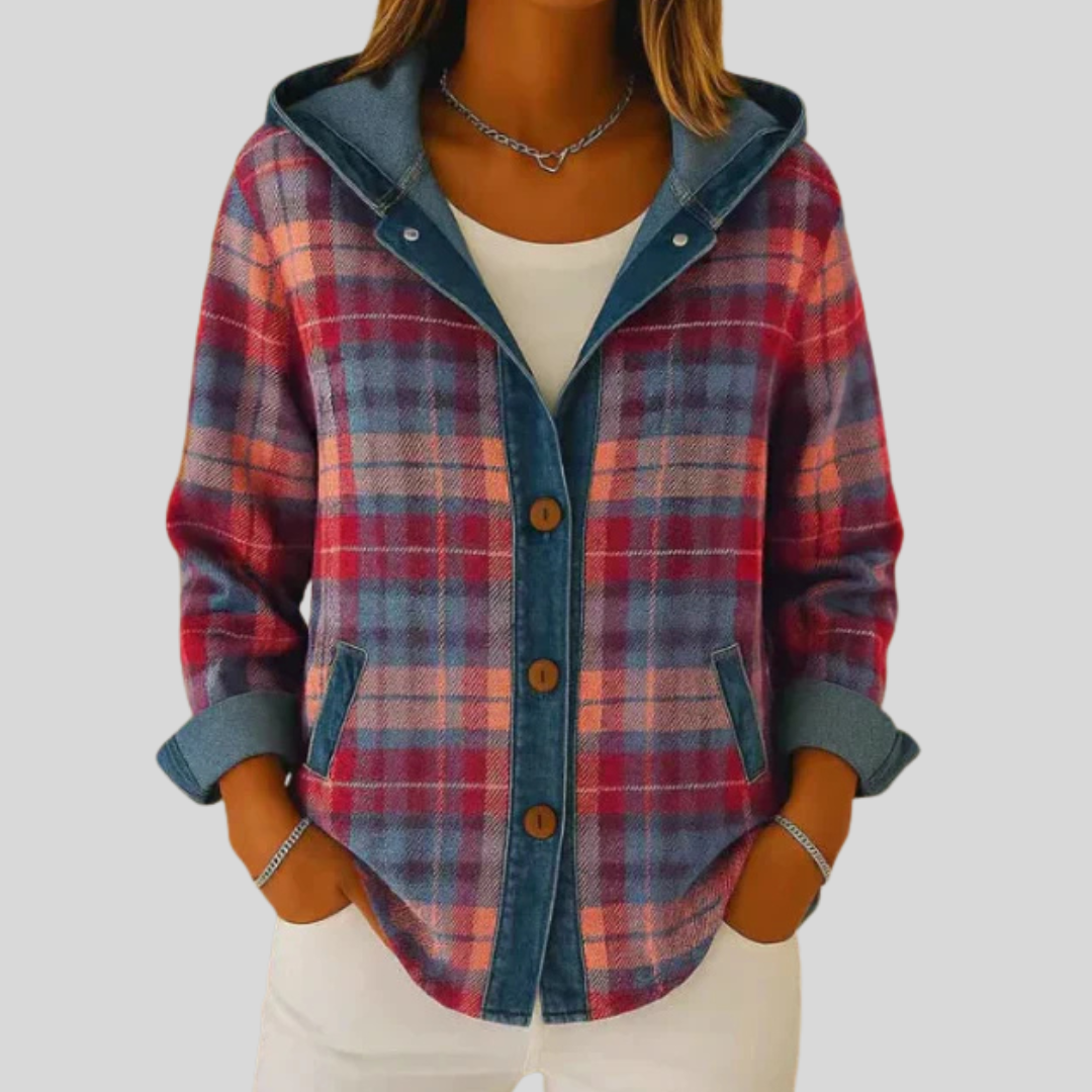 Angelines | Sobrecamisa de Cuadros Forrada con Capucha