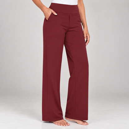 Encarni | Pantalón Elástico de Tiro Alto y Pierna Recta