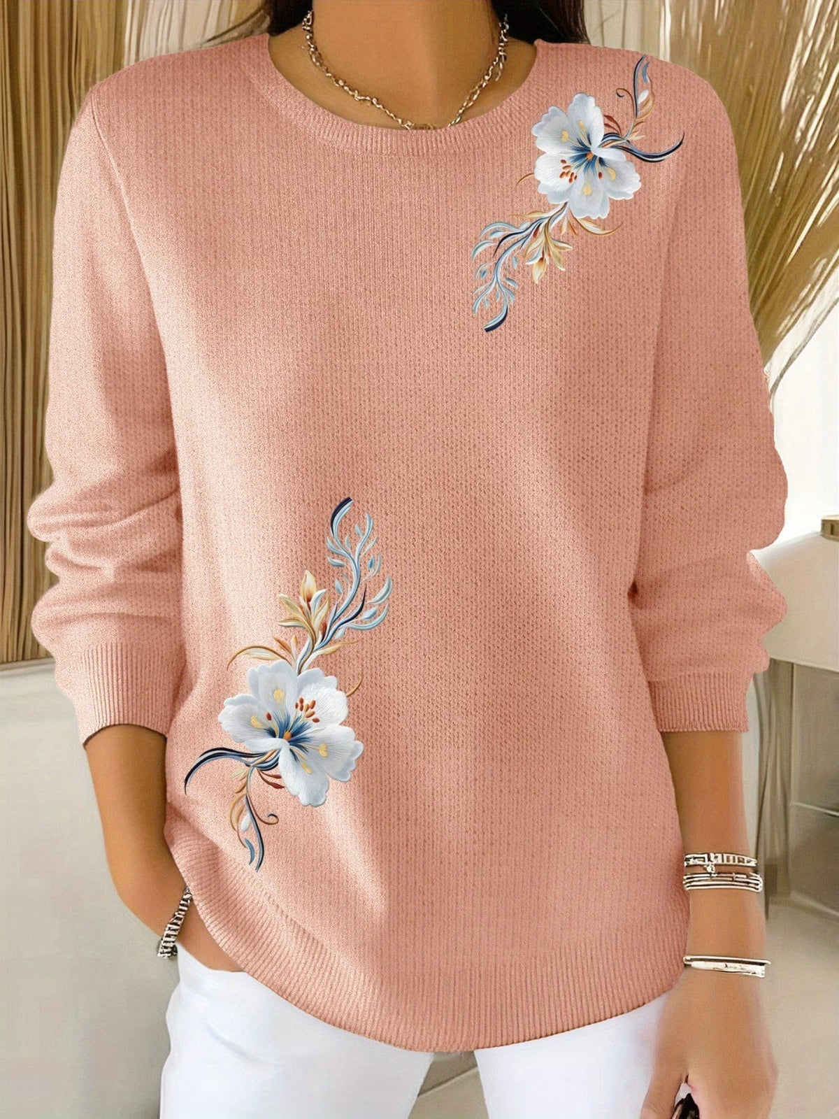 Violeta™ | Jersey Floral de Manga Larga