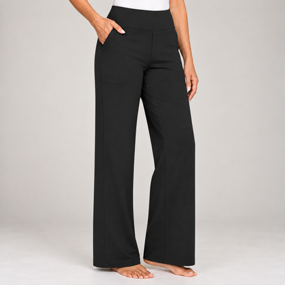 Encarni | Pantalón Elástico de Tiro Alto y Pierna Recta