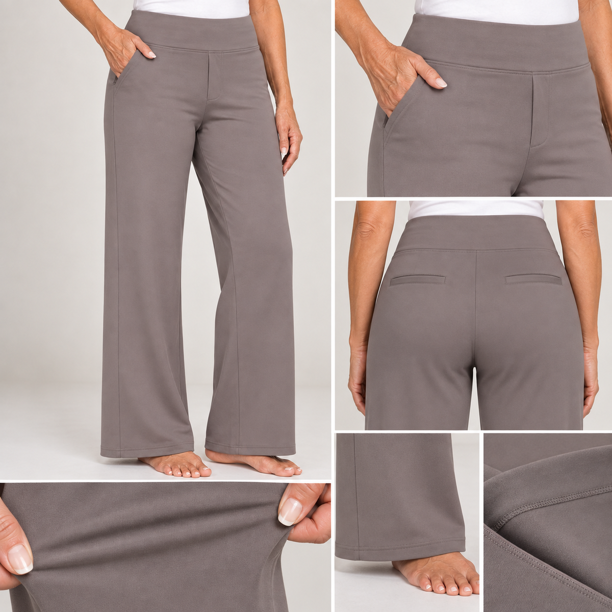 Encarni | Pantalón Elástico de Tiro Alto y Pierna Recta