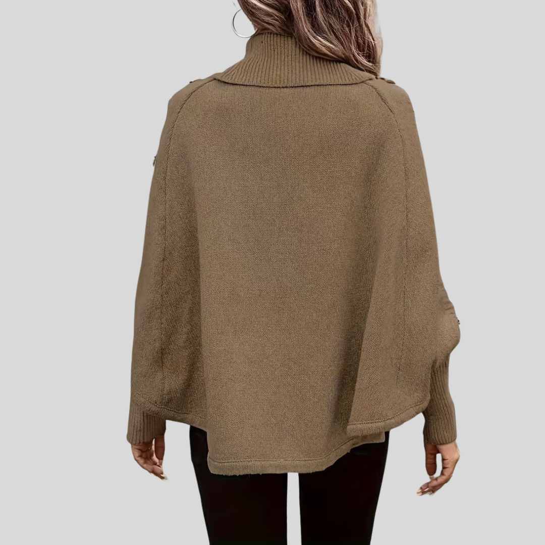 Conchi | Jersey Capa de Ochos con Cuello Alto