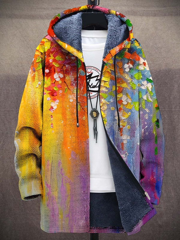 Julieta | Cárdigan Forrado con Capucha y Estampado Artístico