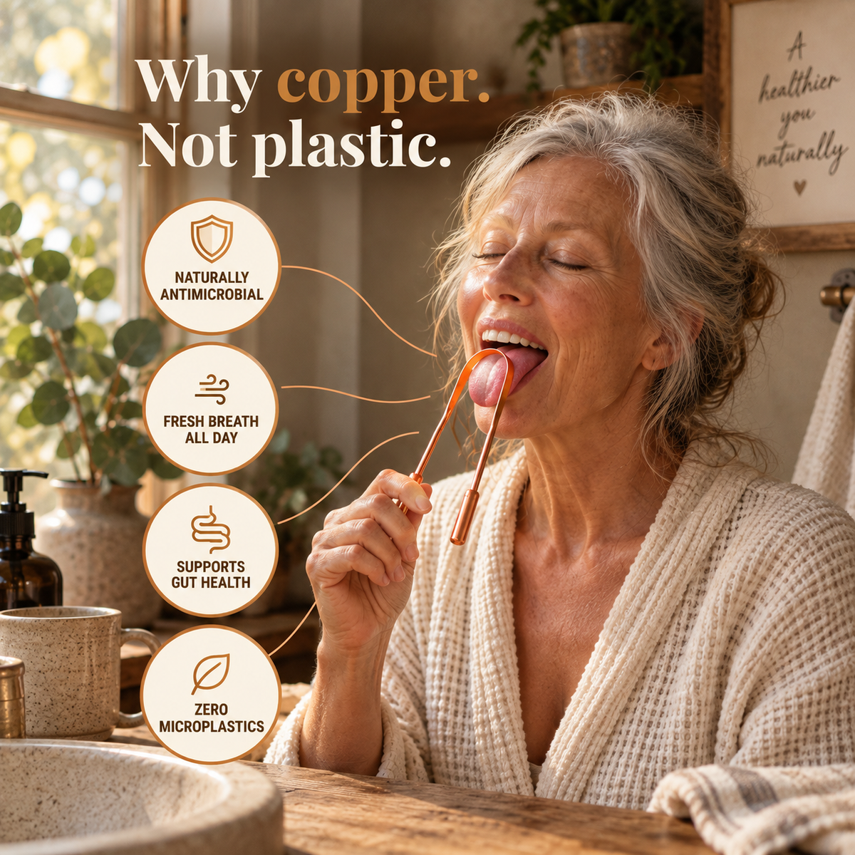 Limpiador Lingual de Cobre Puro