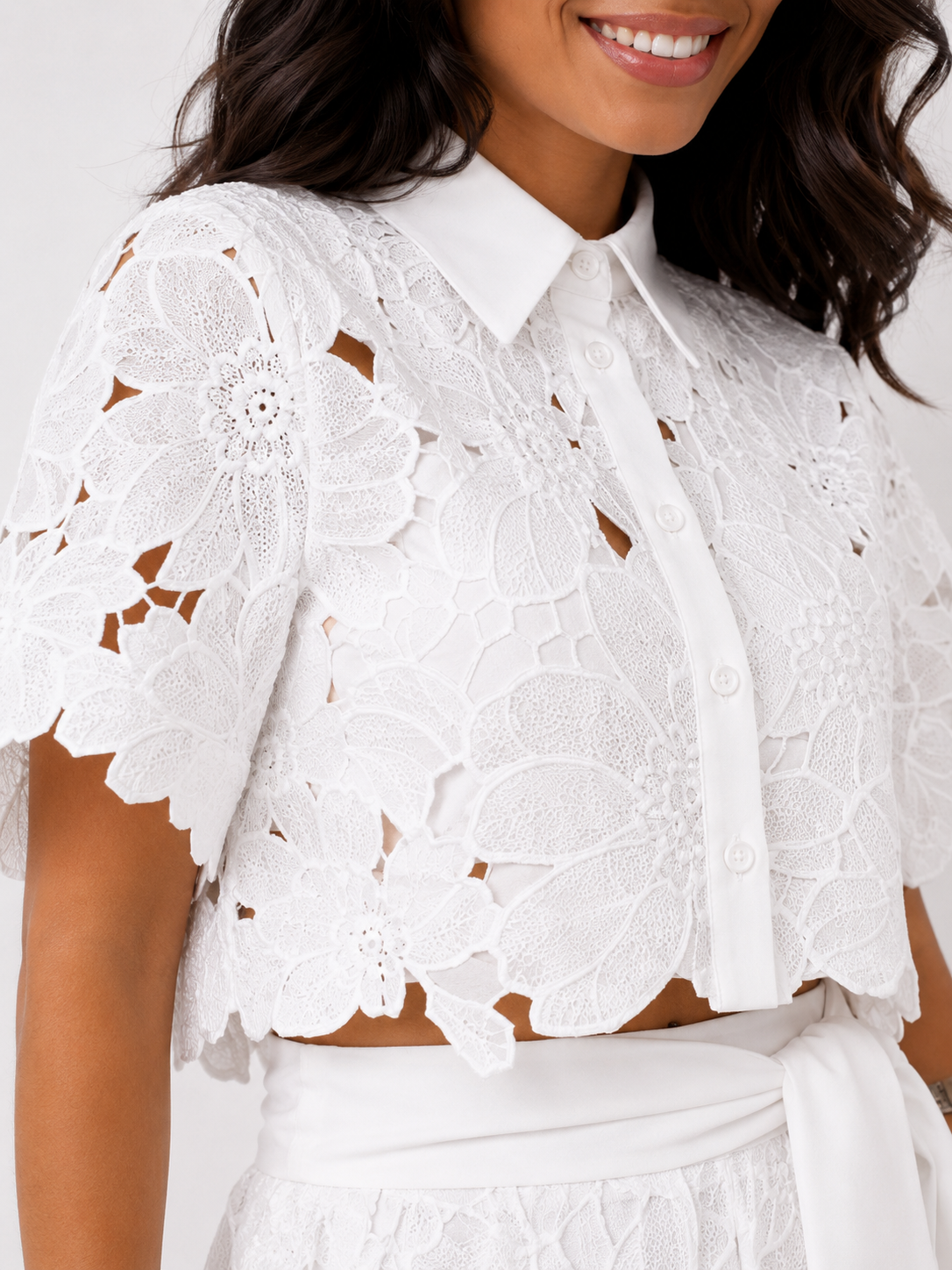 Margarita | Conjunto de Dos Piezas de Encaje Floral