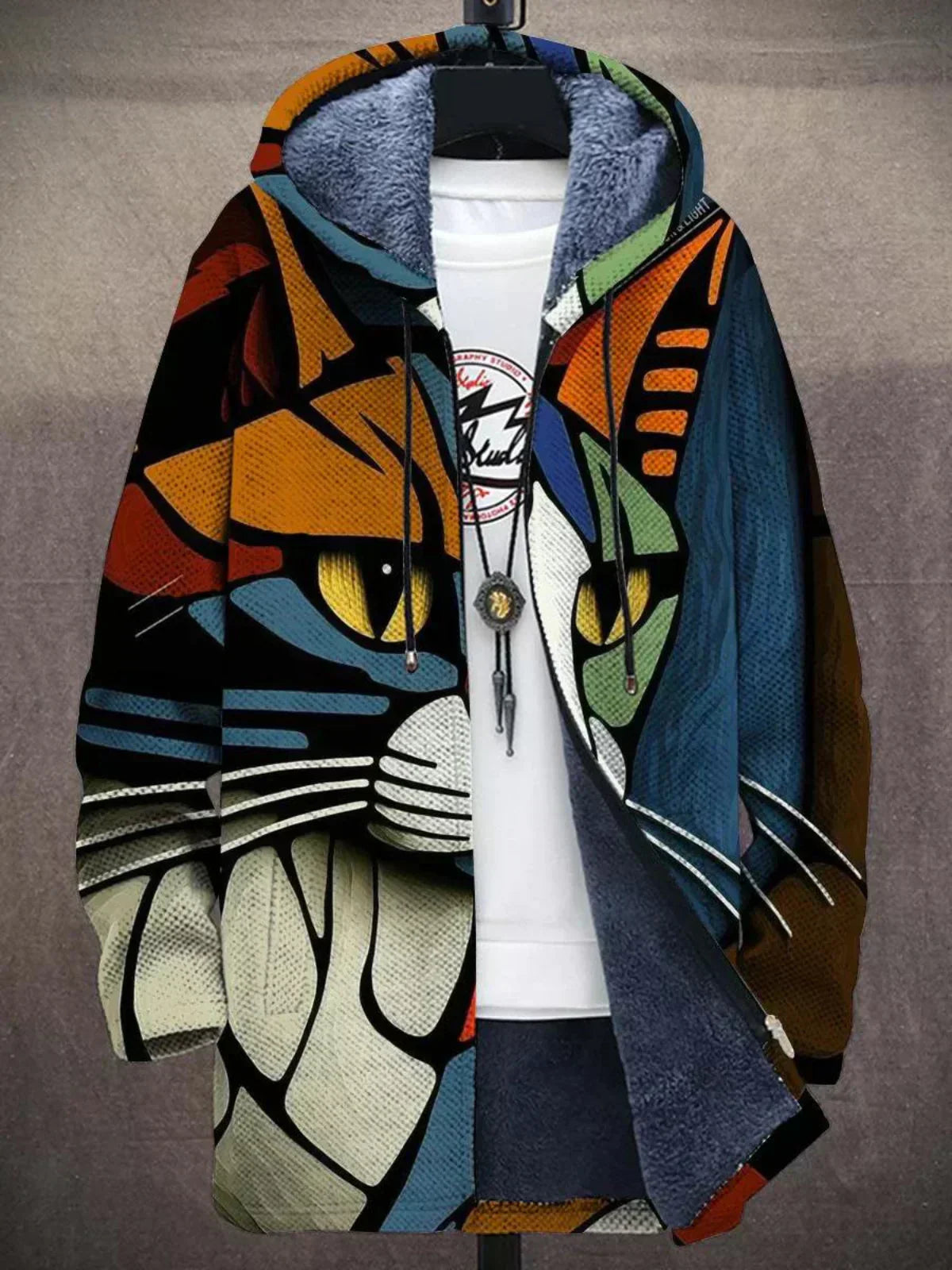 Ariadna | Chaqueta Artística con Capucha Forrada
