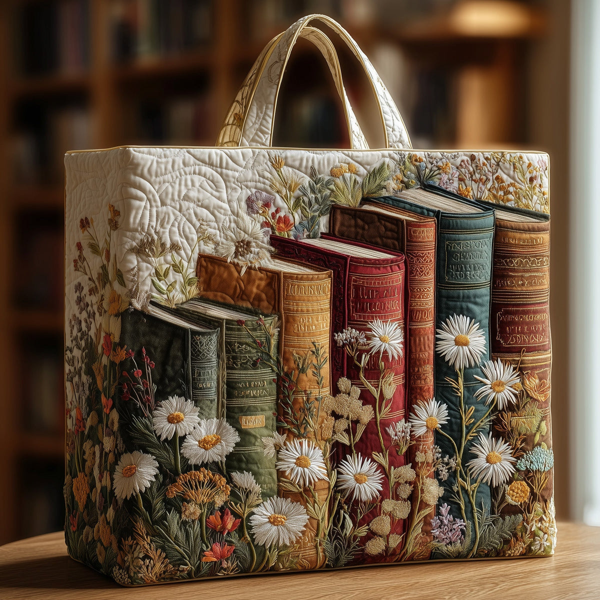 Julitta™ | Bolso Tote Acolchado Libros Vintage