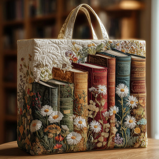 Julitta™ | Bolso Tote Acolchado Libros Vintage