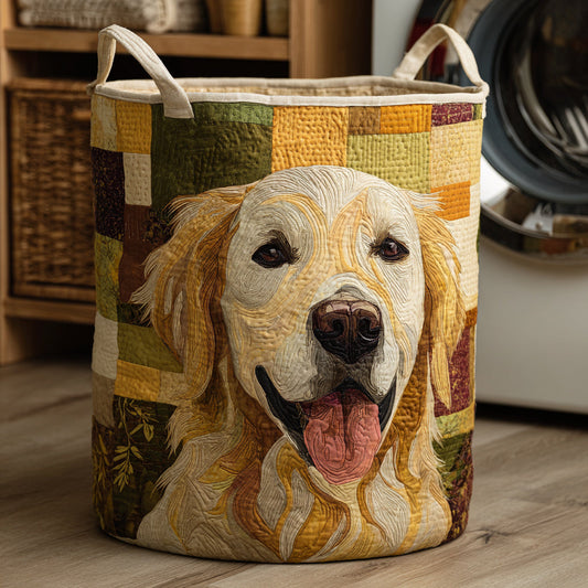 Julia™ | Cesto de Ropa Acolchado Golden Retriever