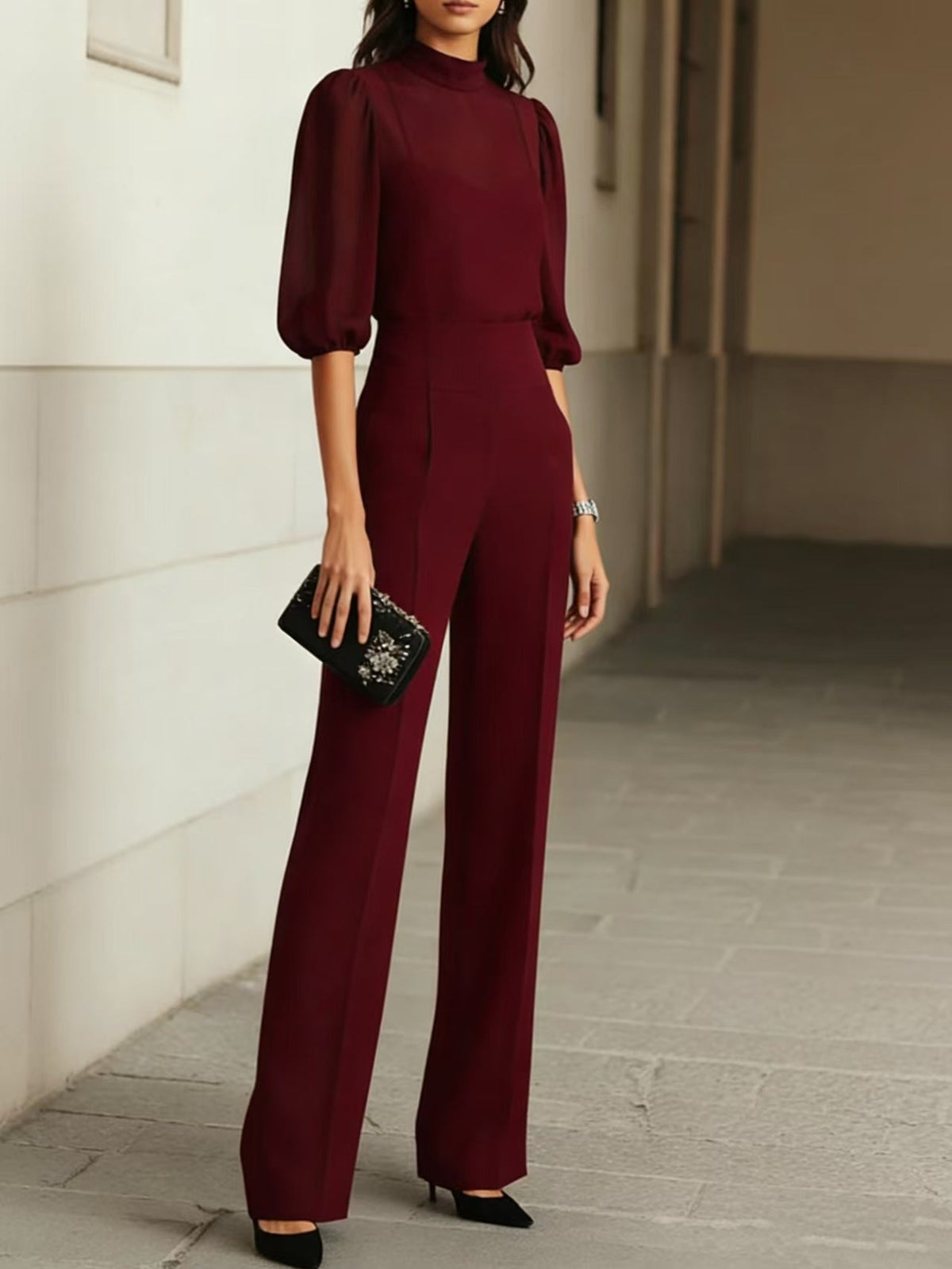 Estrella | Conjunto de Tres Piezas con Pantalón Ancho