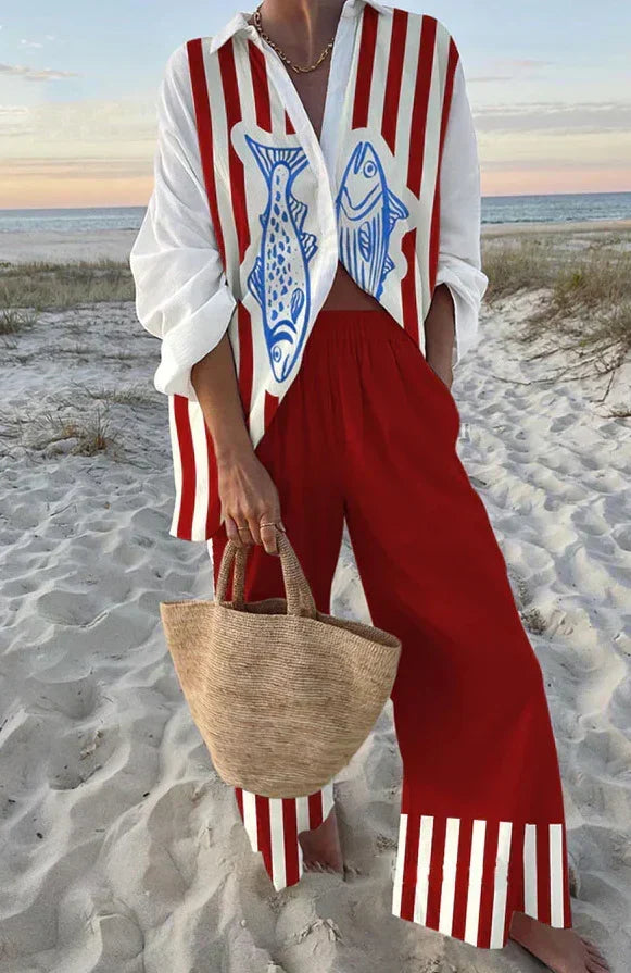 Lisboa™ | Conjunto de Camisa y Pantalón de Lino y Algodón