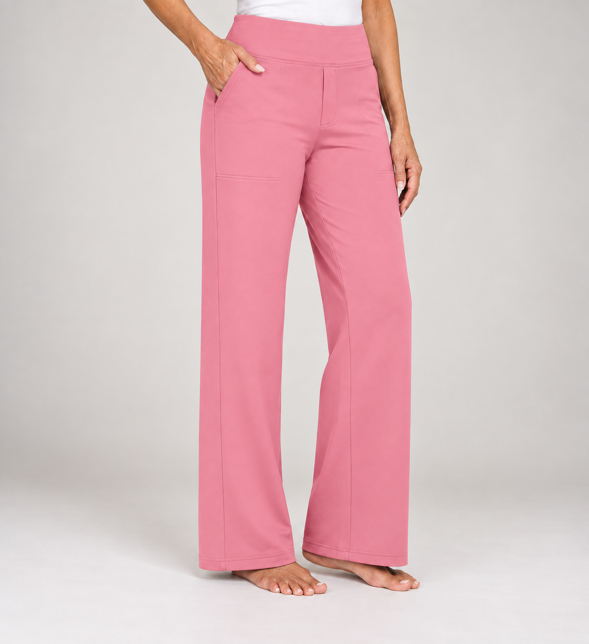 Encarni | Pantalón Elástico de Tiro Alto y Pierna Recta