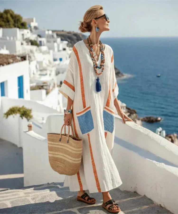 Marlena™ | Vestido Largo de Aire Costero