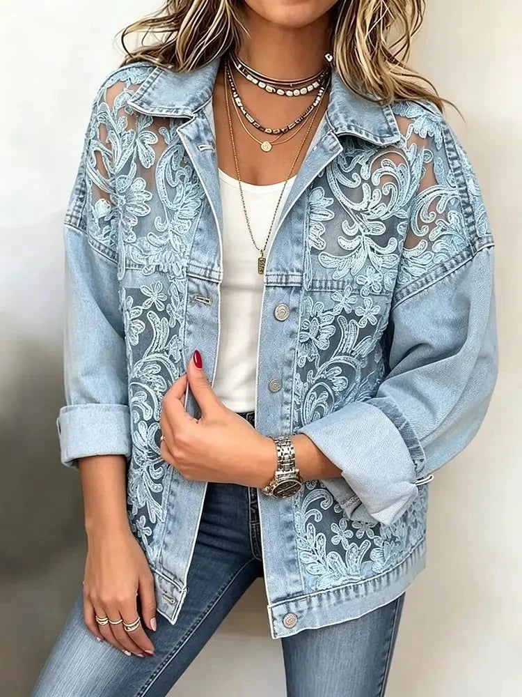 Chaqueta Vaquera con Encaje