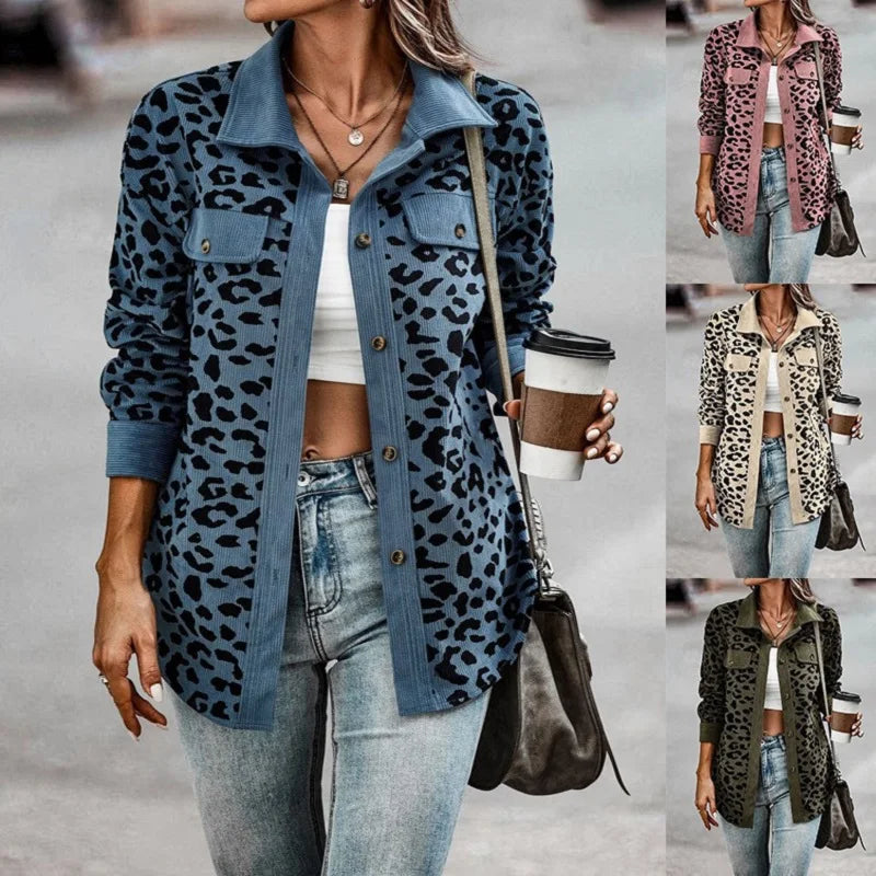 Chaqueta de Leopardo con Botones
