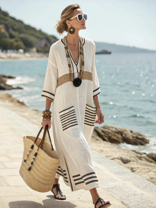 Marlena™ | Vestido Largo de Aire Costero