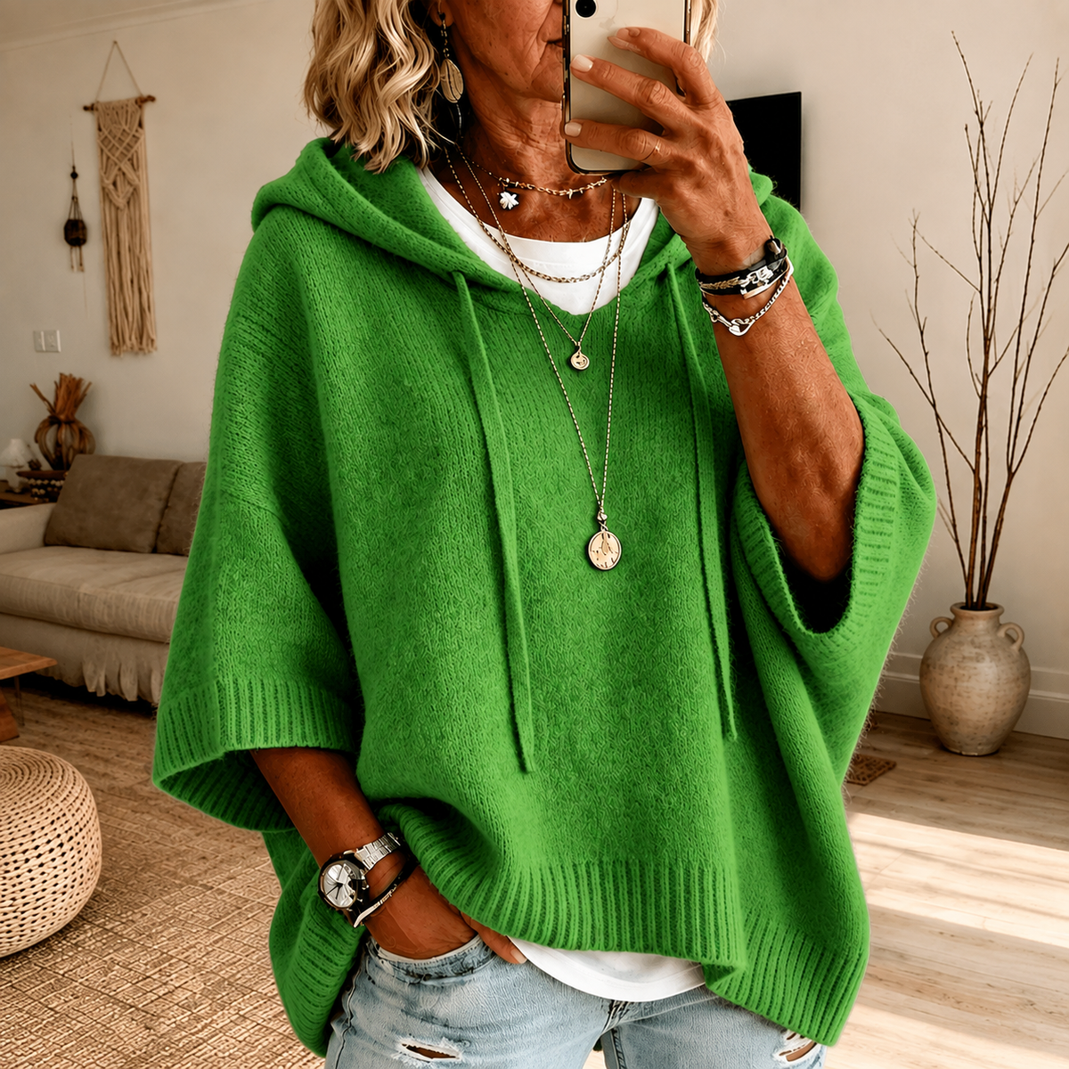 Esperanza | Jersey Poncho Verde