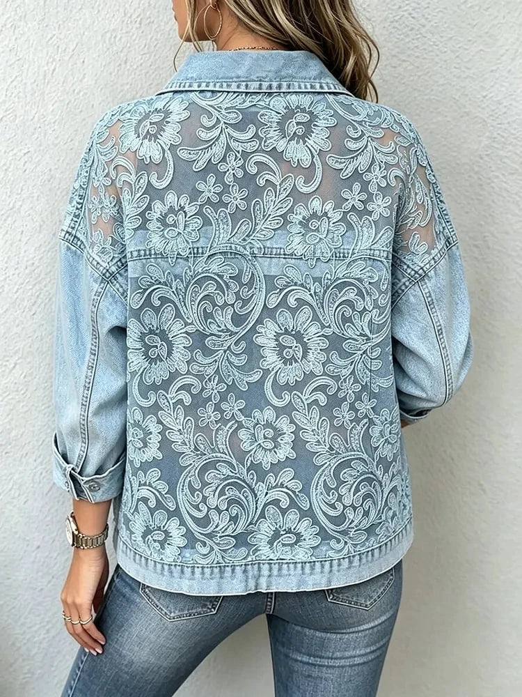 Chaqueta Vaquera con Encaje