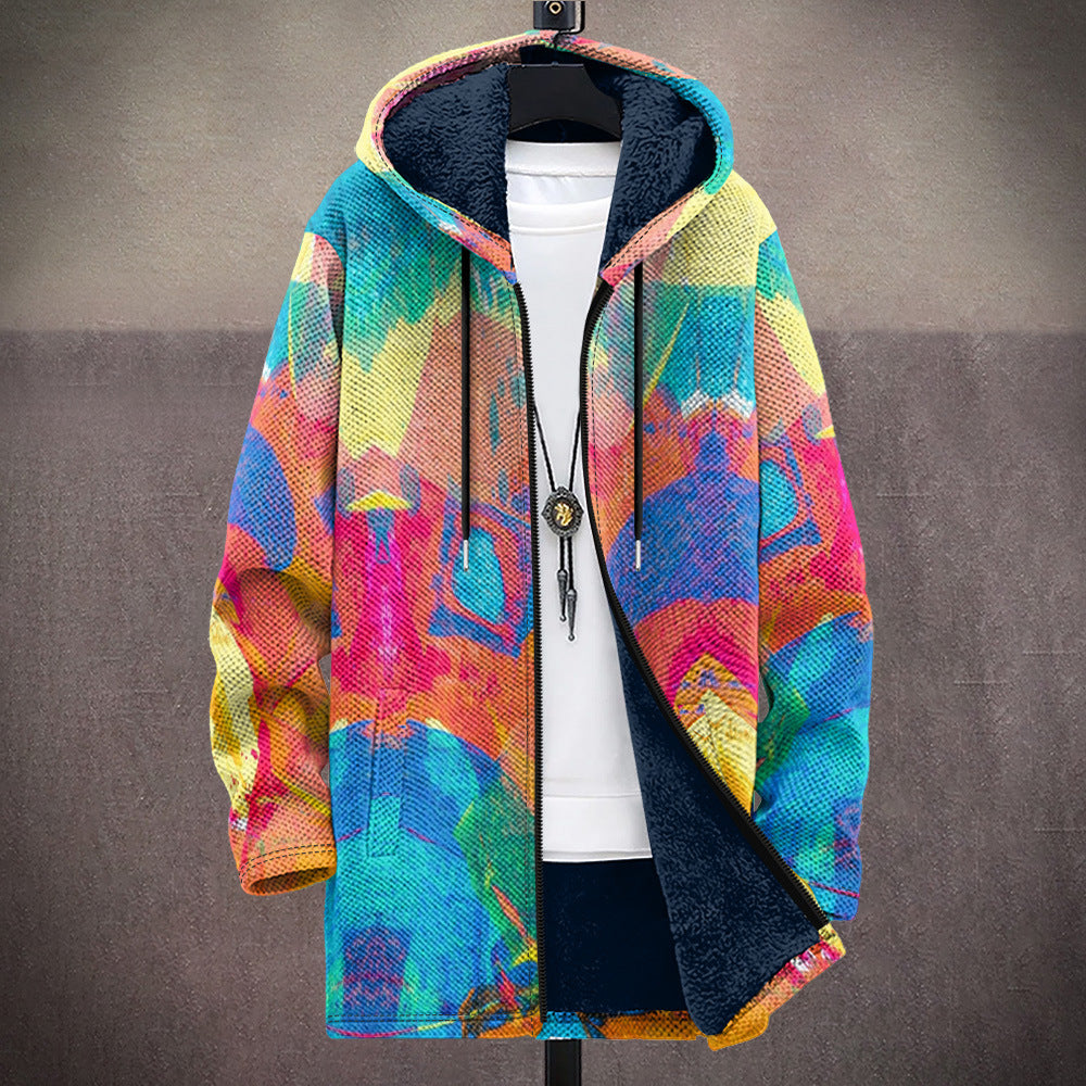 Tamara | Chaqueta con Capucha y Estampado Arcoíris