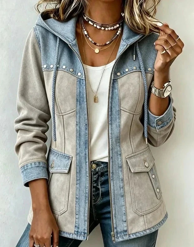 Loles | Chaqueta Bicolor con Capucha