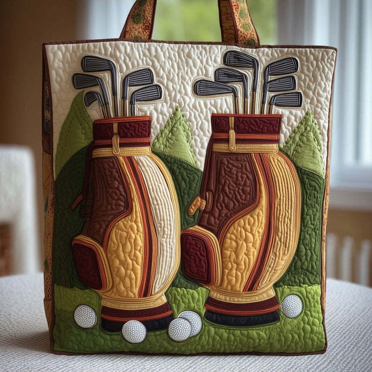 Bolso tote acolchado con motivo de golf