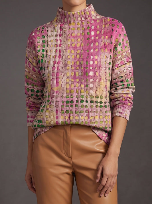 Cala™ | Jersey de Cuello Alto Celosía Orquídea