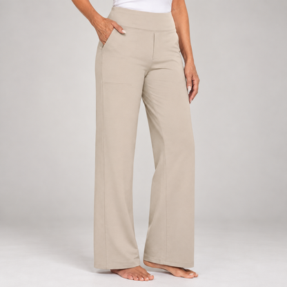 Encarni | Pantalón Elástico de Tiro Alto y Pierna Recta