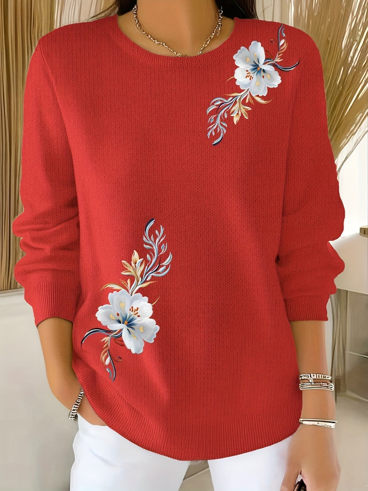 Violeta™ | Jersey Floral de Manga Larga