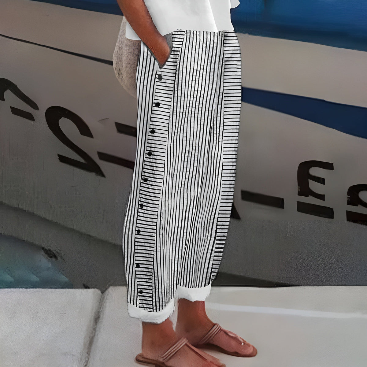 Dagny | Pantalón de Rayas de Verano