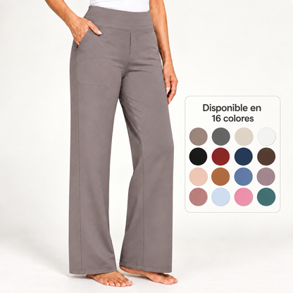 Encarni | Pantalón Elástico de Tiro Alto y Pierna Recta