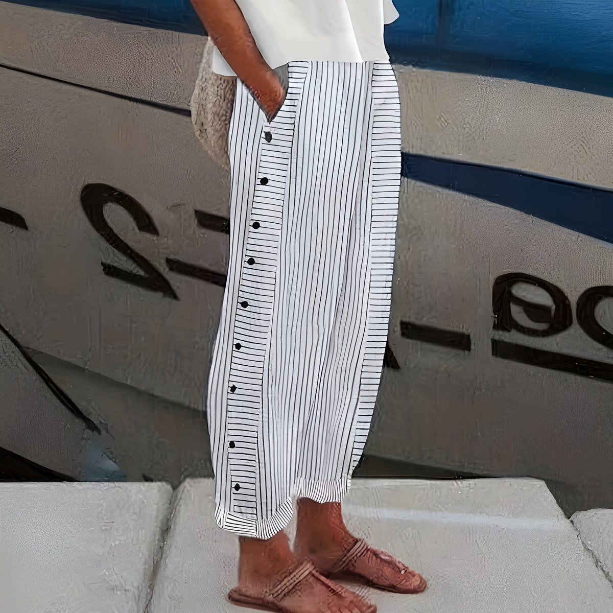 Dagny | Pantalón de Rayas de Verano