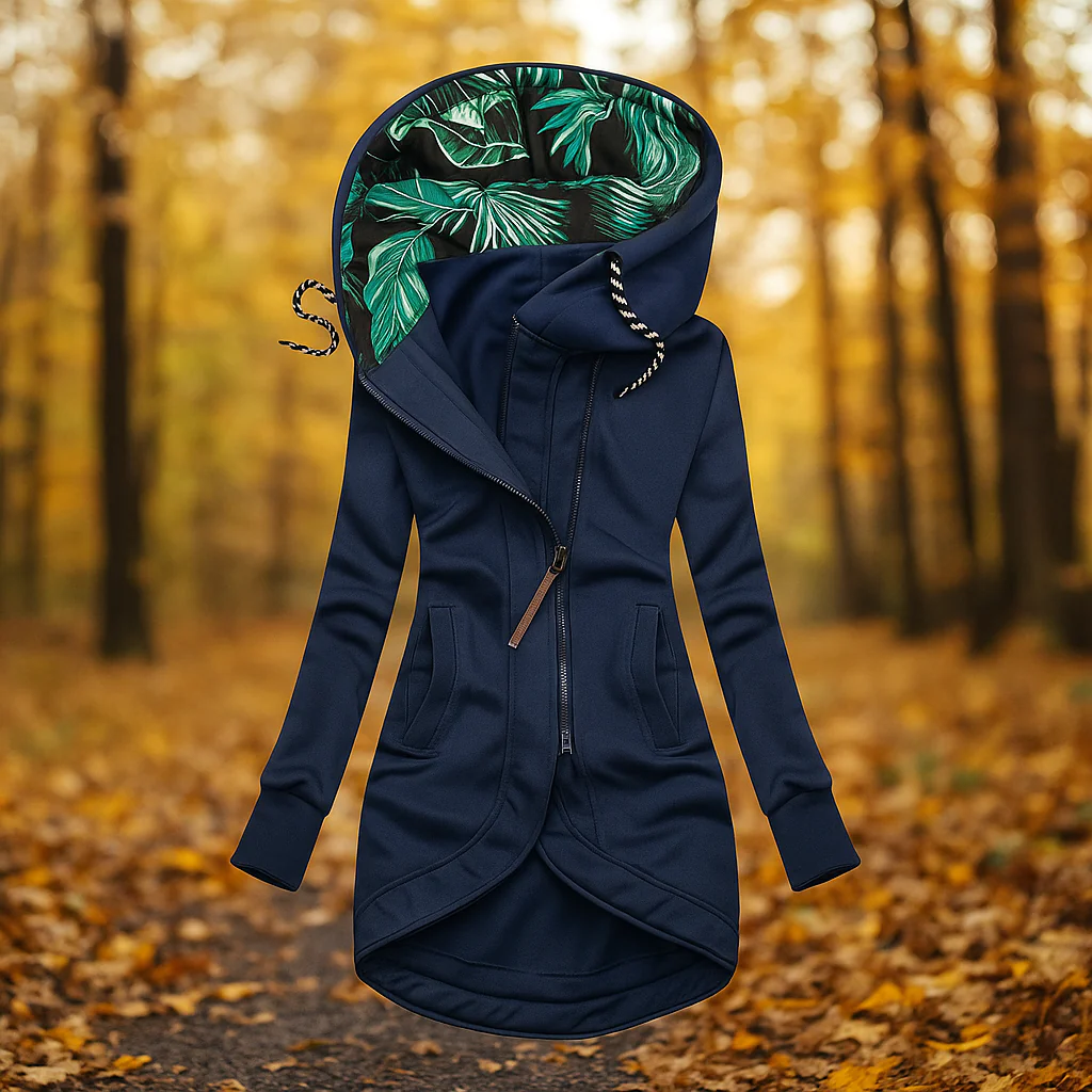 Adriana | Chaqueta Larga de Felpa con Capucha