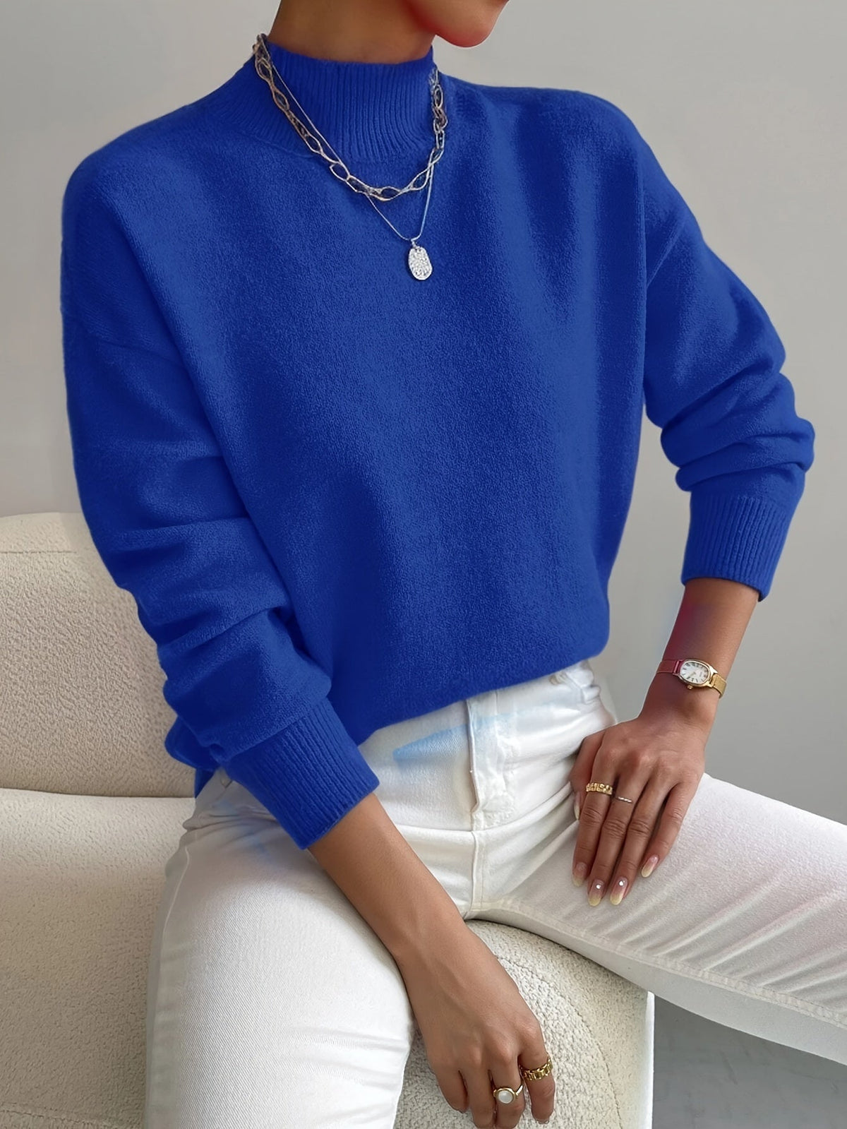 Cristina | Jersey de Cuello Alto Suave