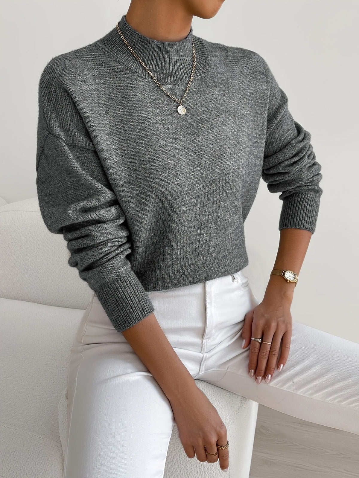 Cristina | Jersey de Cuello Alto Suave