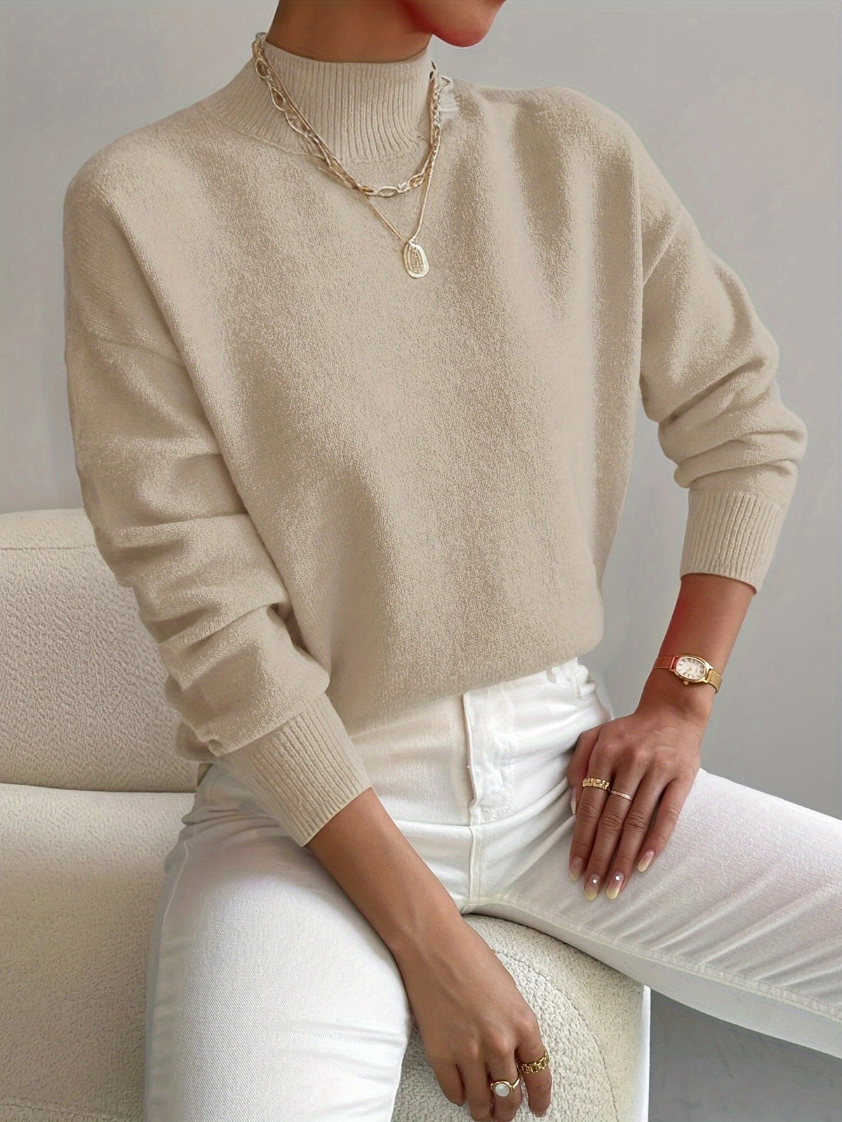 Cristina | Jersey de Cuello Alto Suave