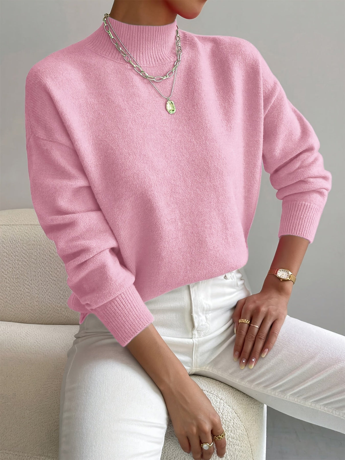 Cristina | Jersey de Cuello Alto Suave